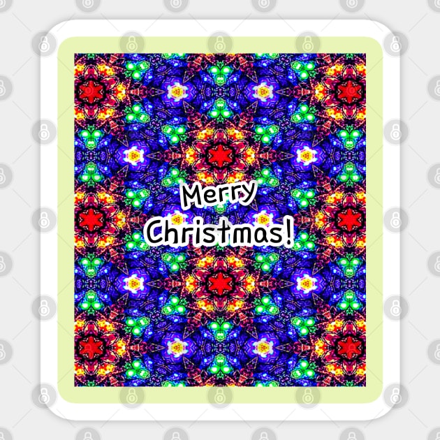 Sparkling Christmas tree pattern. Sticker by PatternFlower